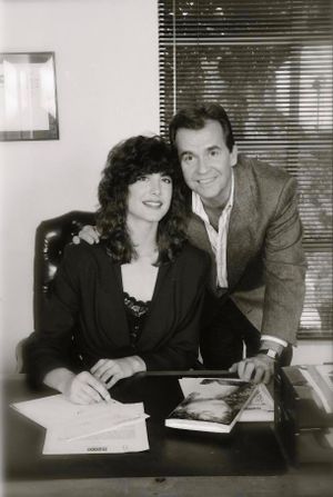 Lori Ruso with then Boss Dick Clark